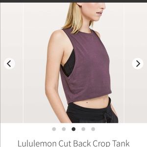 Lululemon cut back cropped tank